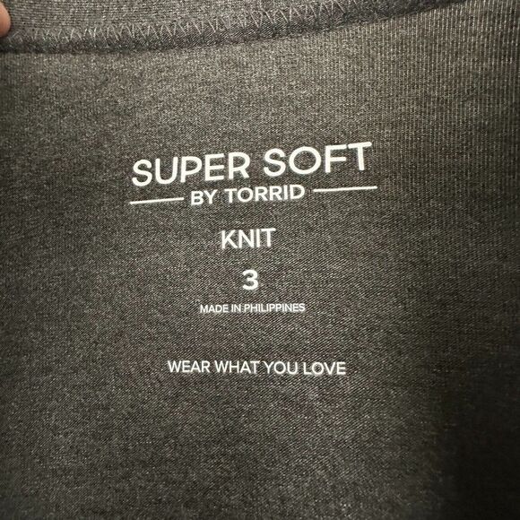 NWT Torrid Super Soft Open Front Duster Cardigan Gray Warterfall Long Women's 3X - Picture 3 of 9